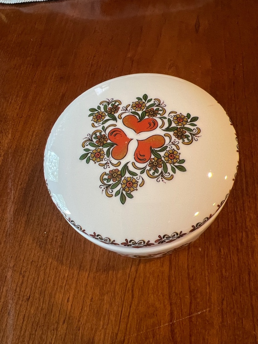 Kurt Hammer German Vintage Decorative Trinket Box with Floral Motif